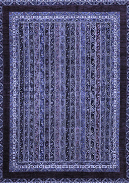 Abstract Blue Modern Rug, abs653blu