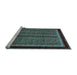 Sideview of Machine Washable Abstract Light Blue Modern Rug, wshabs653lblu