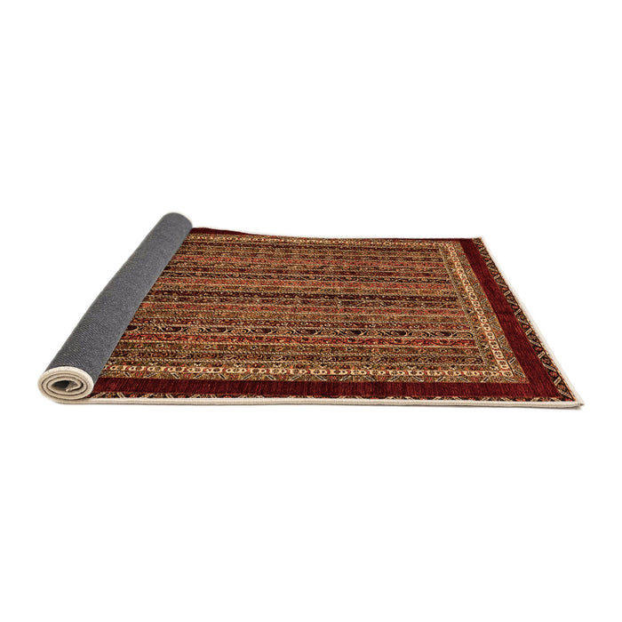 Sideview of Abstract Orange Modern Rug, abs653org