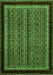 Machine Washable Abstract Green Modern Area Rugs, wshabs653grn