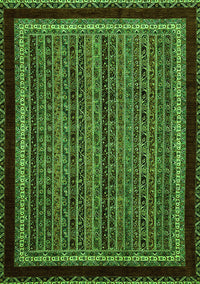 Abstract Green Modern Rug, abs653grn