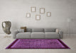 Machine Washable Abstract Purple Modern Area Rugs in a Living Room, wshabs653pur