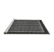 Sideview of Machine Washable Abstract Gray Modern Rug, wshabs653gry