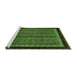 Sideview of Machine Washable Abstract Green Modern Area Rugs, wshabs653grn