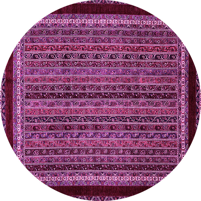 Round Abstract Pink Modern Rug, abs653pnk