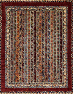 Abstract Dark Almond Brown Modern Rug, abs653