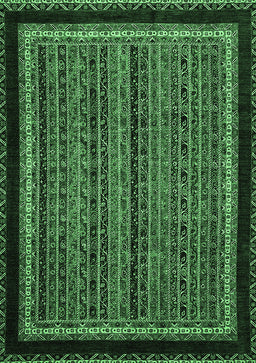 Abstract Emerald Green Modern Rug, abs653emgrn