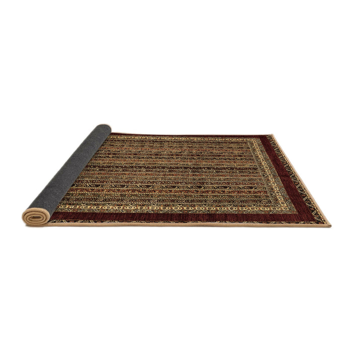Sideview of Abstract Brown Modern Rug, abs653brn