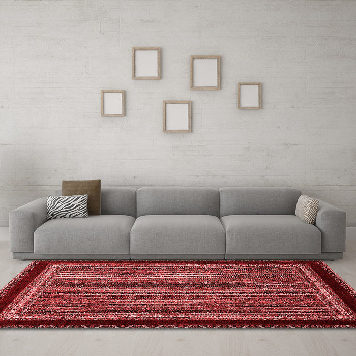 Modern Red Washable Rugs