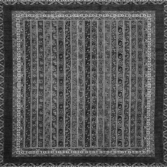 Square Abstract Gray Modern Rug, abs653gry