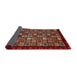 Sideview of Abstract Rust Pink Modern Rug, abs654