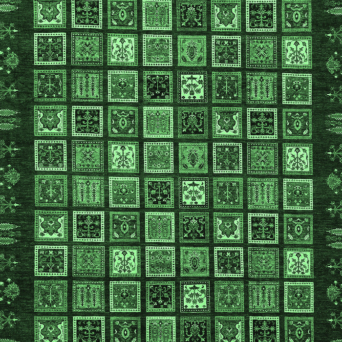 Abstract Emerald Green Modern Rug, abs654emgrn