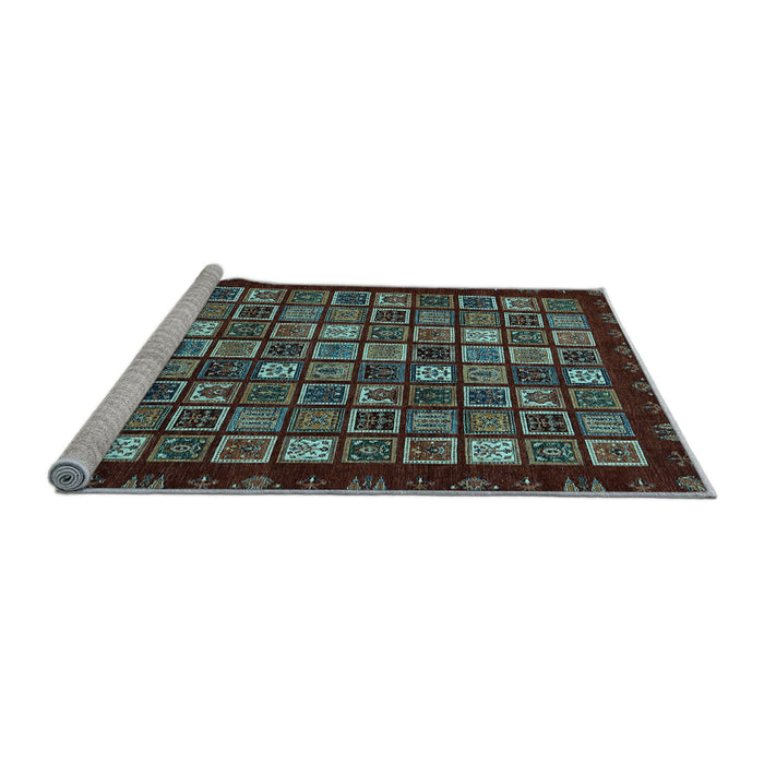 Sideview of Machine Washable Abstract Light Blue Modern Rug, wshabs654lblu