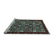 Sideview of Machine Washable Abstract Light Blue Modern Rug, wshabs654lblu