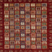 Square Abstract Rust Pink Modern Rug, abs654