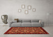 Machine Washable Abstract Orange Modern Area Rugs in a Living Room, wshabs654org