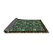 Sideview of Abstract Turquoise Modern Rug, abs654turq