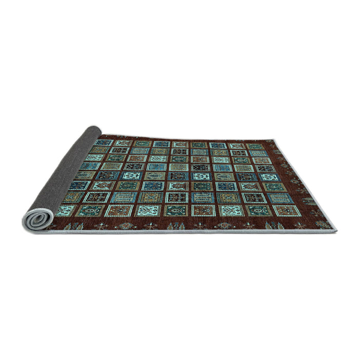 Sideview of Abstract Light Blue Modern Rug, abs654lblu