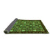 Sideview of Abstract Green Modern Rug, abs654grn