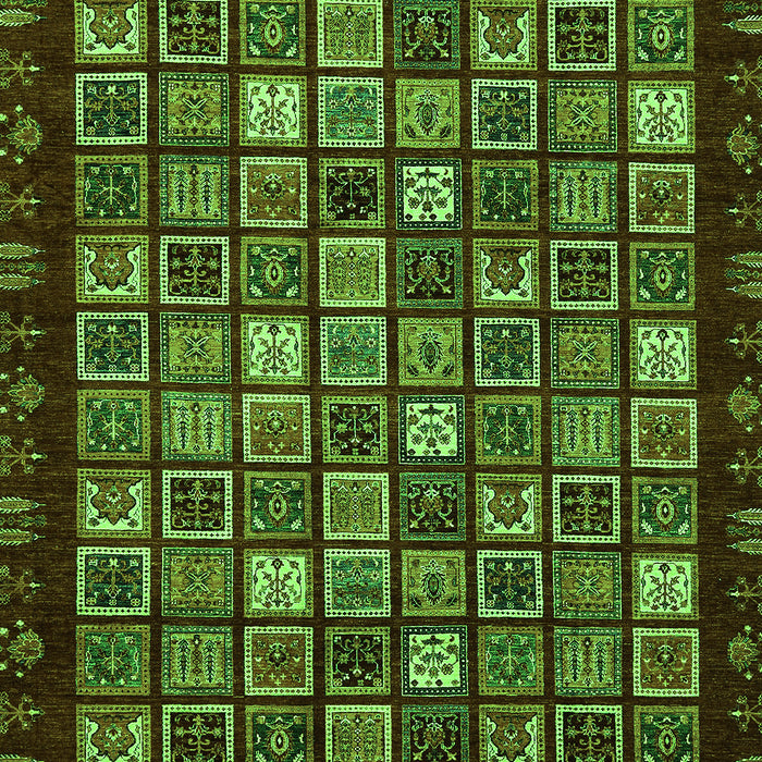 Abstract Green Modern Rug, abs654grn