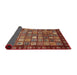 Sideview of Abstract Red Modern Rug, abs655