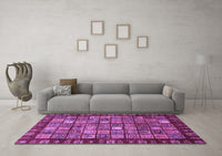 Machine Washable Abstract Purple Modern Rug, wshabs655pur