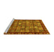 Sideview of Machine Washable Abstract Yellow Modern Rug, wshabs655yw