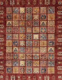 Abstract Red Modern Rug, abs655