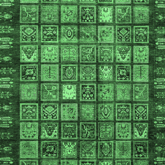 Abstract Emerald Green Modern Rug, abs655emgrn