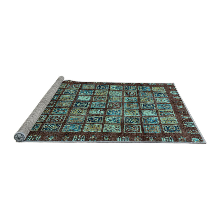 Sideview of Machine Washable Abstract Light Blue Modern Rug, wshabs655lblu