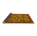 Sideview of Abstract Yellow Modern Rug, abs655yw