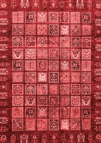 Abstract Red Modern Rug, abs655red