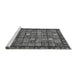 Sideview of Machine Washable Abstract Gray Modern Rug, wshabs655gry