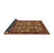 Sideview of Abstract Brown Modern Rug, abs655brn