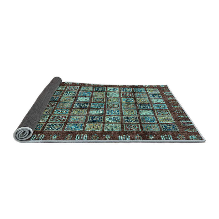 Sideview of Abstract Light Blue Modern Rug, abs655lblu