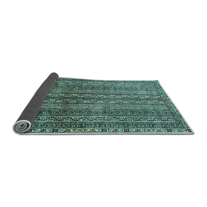 Sideview of Abstract Light Blue Modern Rug, abs656lblu