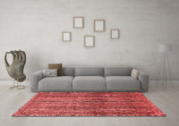 Machine Washable Abstract Red Modern Rug, wshabs656red