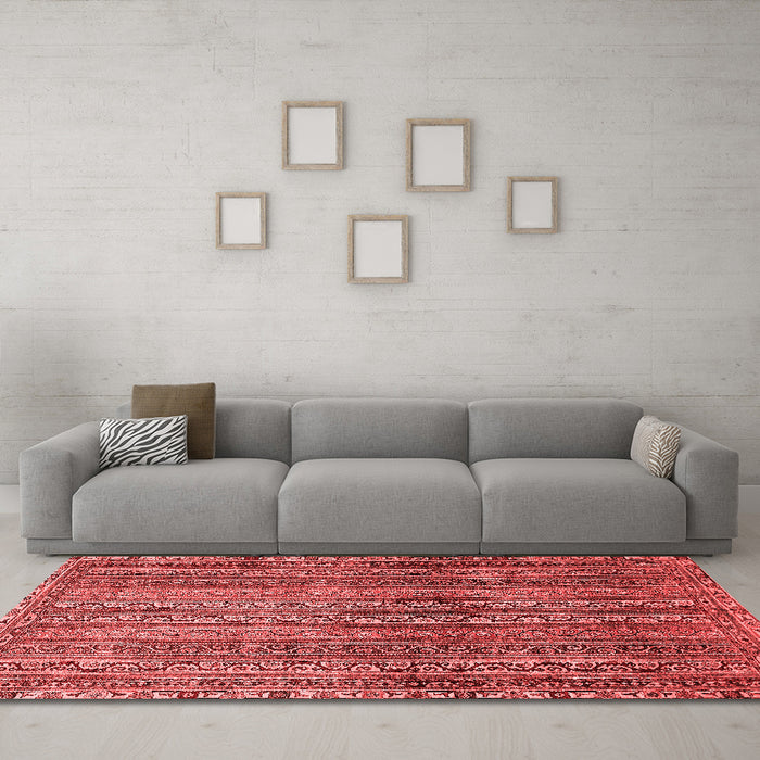 Modern Red Washable Rugs