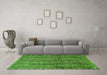 Machine Washable Abstract Green Modern Area Rugs in a Living Room,, wshabs656grn