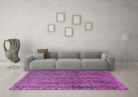 Machine Washable Abstract Purple Modern Rug, wshabs656pur