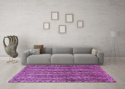 Machine Washable Abstract Purple Modern Area Rugs in a Living Room, wshabs656pur