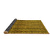 Sideview of Abstract Yellow Modern Rug, abs656yw