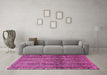 Machine Washable Abstract Pink Modern Rug in a Living Room, wshabs656pnk