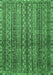 Machine Washable Abstract Emerald Green Modern Area Rugs, wshabs656emgrn