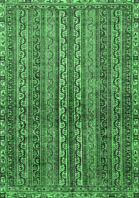 Abstract Emerald Green Modern Rug, abs656emgrn