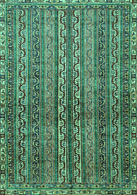 Abstract Turquoise Modern Rug, abs656turq