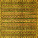 Square Abstract Yellow Modern Rug, abs656yw