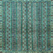 Square Abstract Light Blue Modern Rug, abs656lblu