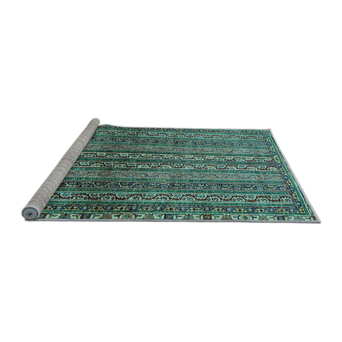 Sideview of Machine Washable Abstract Light Blue Modern Rug, wshabs656lblu