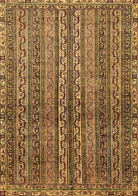 Abstract Brown Modern Rug, abs656brn